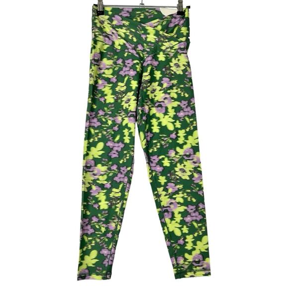 Offline By Aerie Real Me High Waisted Crossover 7/8 Leggings Size LS Floral NEW - Picture 3 of 10